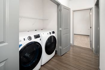 White front load washing machine